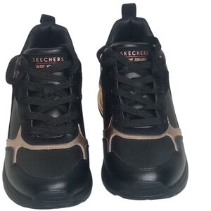 Sneakers. Skechers Uno Prima. Size 8.5. Black & Rose gold. NWOT.